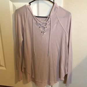 American Eagle, S, blush cross lightweight hoodie